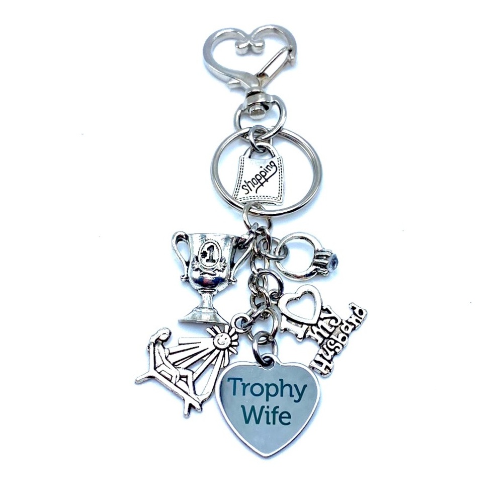 Trophy Wife Keychain Bag Charm